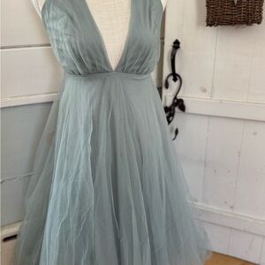 Hello Molly Backless Gray Dress